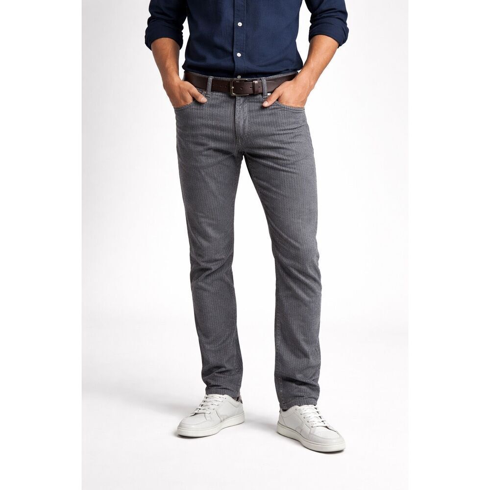Cerruti 1881 Men’s Gray Pinstripe Jeans Size 32 Slim Straight Italy Designer